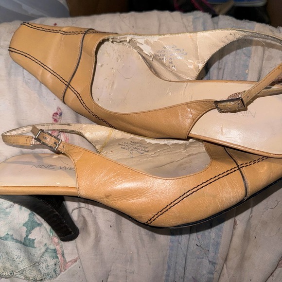Tan High Heels size 7 - Picture 3 of 4